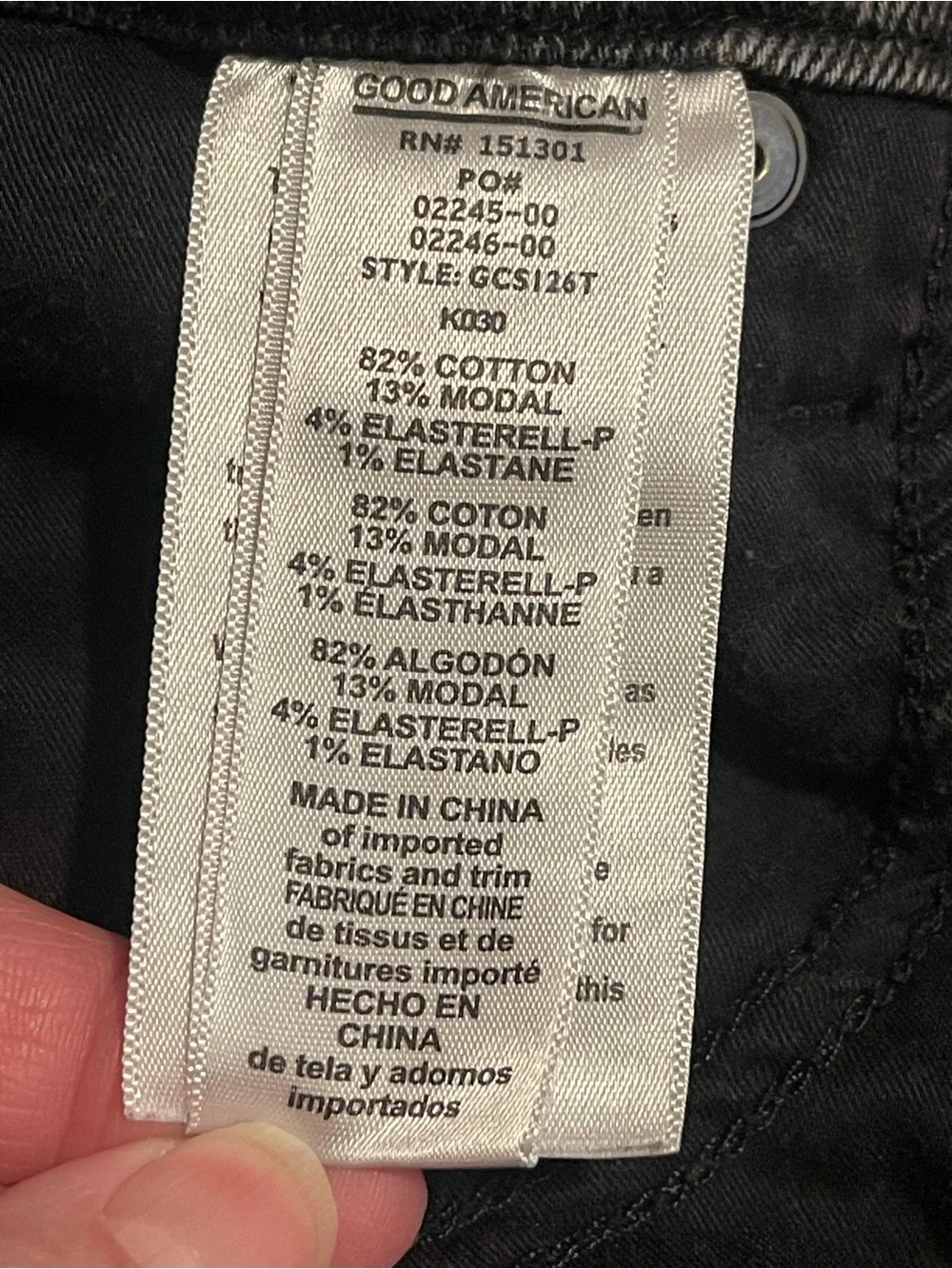 Good American Straight-Leg Jeans in Washed Black Good Curve Style